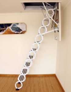 <span class=keywords><strong>Escalier</strong></span> de <span class=keywords><strong>grenier</strong></span> moderne pliable et durable <span class=keywords><strong>pour</strong></span> villa, <span class=keywords><strong>avec</strong></span> <span class=keywords><strong>trappe</strong></span> escamotable montée au plafond en alliage titane-magnésium - Product Image 5