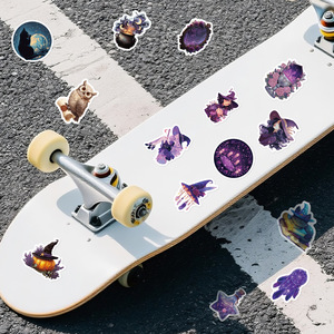 56 Pegatinas <span class=keywords><strong>de</strong></span> Vinilo con Diseño <span class=keywords><strong>de</strong></span> <span class=keywords><strong>Bruja</strong></span> Morada Oscura para Equipaje, Diarios y Portátiles, Manualidades - Product Image 5