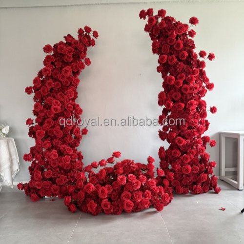 5d artificial wedding backdrop decor rose floor flowers