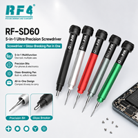 Jeu de tournevis de précision RF4 RF-SD60 /SD17 5-en-1 avec brise-vitre, kit métallique 6 pièces, embout IP17 rapide et précis pour la réparation électronique