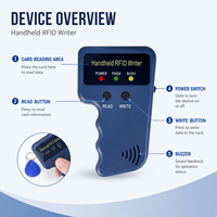 Duplicador de Tarjetas RFID Portátil Azul de 125KHz, Clonador de Tarjetas EM4100, Copiador y Duplicador Portátil para Tarjetas de Acceso