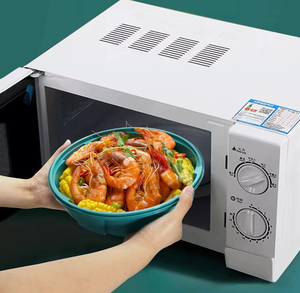 Contenedor Redondo Desechable de Plástico PP para Alimentos, Color Azul Porsche, Hermético, Apto para <span class=keywords><strong>Microondas</strong></span> y Refrigeración - Product Image 3