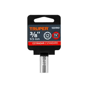 Boîte de douilles à 12 points de 6 3/8 po, entraînement 1/4 po, TRUPER - Product Image 4