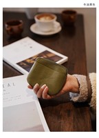 Porte-monnaie vintage en cuir PU, mini sac de rangement portable pour petits objets, pochette à fermeture éclair pour femme, portefeuille pour femme
