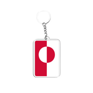 Llaveros y colgantes acrílicos Llaveros ligeros Banderas de Groenlandia Accesorios de varios países para fanáticos - Product Image 1