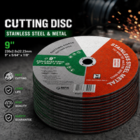 Disque de coupe 230 mm, 2,0 mm T41, disque de coupe fin de 9 pouces, disques abrasifs pour meuleuse d'angle, acier inoxydable, aluminium