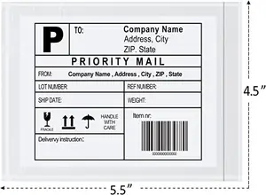 Buste per la spedizione in plastica trasparente personalizzate impermeabilizzano la lista di imballaggio delle fatture inclusa nella busta della lista di imballaggio per Dhl