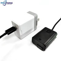 Adaptateur Chargeur PD TYPE-C USB C vers Batterie Factice NP-FW50 pour Appareils Photo Alpha 3 5 A7ii A7S A7R NEX A33 A6000 A6300 A6500