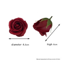 Fleurs artificielles 5-6 cm, roses en savon noires et violettes, pour mariage, anniversaire, fête, Saint-Valentin, Noël, bouquet cadeau