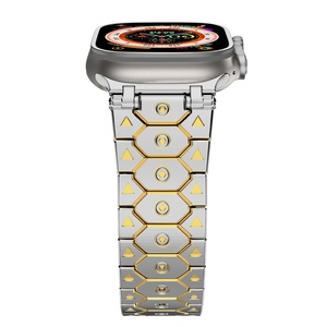 Correa de reloj de acero inoxidable de lujo para Apple Watch serie 11, 10, 9, Ultra 3, serie completa, con cierre de mariposa, correa metálica. - Product Image 4