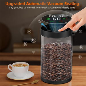 Oversized Airtight Electric Vacuum Coffee Canister,Rechargeable Food Storage <b>Container</b> with LED Display&Smart Pressure Sensor - Product Image 6