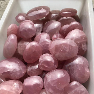 Bán Sỉ Thạch Anh Pha Lê Hoa Hồng Tự Nhiên Đá Hình Trái Tim Để Trang Trí - Product Image 4