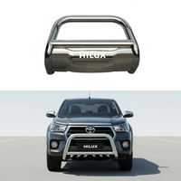 Nouvelle barre de protection avant classique en acier inoxydable pour Hilux Vigo avec découpes pour l'échappement - Fixation par boulons, ajustement universel
