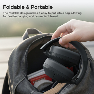 Auriculares Inalámbricos Tribit Over-Ear con ANC, 110H de Reproducción, Plegables, Ligeros, Compatibles con App y EQ - Product Image 4