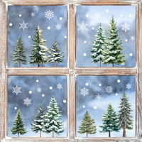 Autocollant de Noël statique pour fenêtre, électrostatique, double face, réutilisable, décoration de maison, autocollant détachable