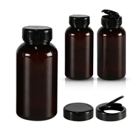 Bouteille de médicament pour animaux de compagnie Bouteille de supplément en plastique Bouteille de médicament à capsule vide avec bouchon à rabat