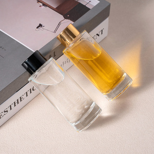 Botella de Vidrio Redonda Vací<span class=keywords><strong>a</strong></span> de Lujo Personalizada de 100 ml para Aromaterapia, Botella Difusora de Aceites Esenciales con Tapa para el Hogar - Product Image 5