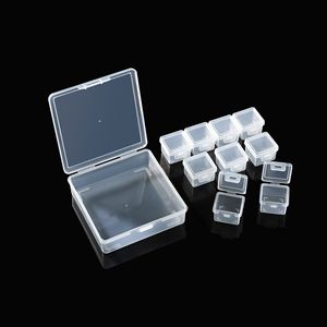 Transparent <b>Plastic</b> Jewelry Storage <b>Box</b> With 9 Compartments For Beads And Small Accessories Organizing Case - Product Image 1