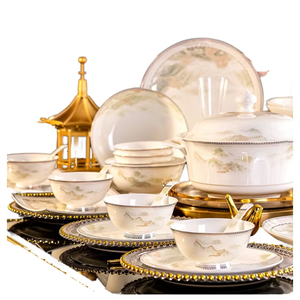 Vajilla Moderna de Porcelana Blanca de 72 Piezas, Exquisitamente Elaborada, Apta para Lavavajillas y Microondas, Decoración Sostenible para el Hogar - Product Image 1