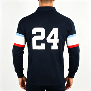 Custom Rugby Wear Vintage Jersey High Quality College <strong>Leavers</strong> Striped Knit Rugby <strong>Shirt</strong> - Product Image 3