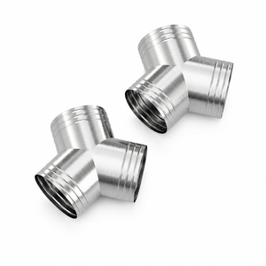 Connettore Industriale a Tre Vie in Ferro Zincato Tipo Y e Tipo T per Tubi di Ventilazione e Scarico Fumi, Anticorrosione, Facile Installazione - Product Image 5
