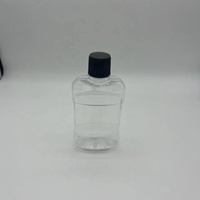 Ensemble de bouteilles de bain de bouche réutilisables en plastique PET à ouverture plate 250ml 500ml 750ml 1000ml avec bouchon à vis pour emballage industriel