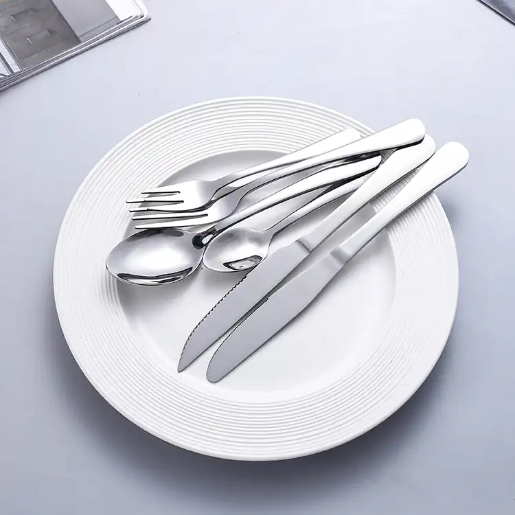 Inox Knife Jieyang Yasite 18/0 Stainless Steel Inox 30Pcs Knife Spoon Fork Set Kitchen Wholesale Cutlery Set