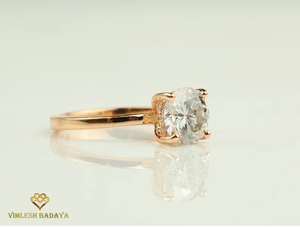 Elegante Anillo de Compromiso con Diamante de Laboratorio de 2 Quilates, Certificado E F VS, con Halo Oculto, Joyería para Propuesta de Matrimonio - Product Image 6
