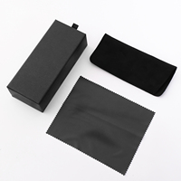 Finewell Emballage Personnalisé Boîte en Carton pour Lunettes de Marque de Luxe Étui à Lunettes de Soleil Ensemble avec Pochette en Tissu pour Lunettes Vente en Gros