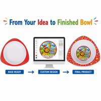 Assiettes en plastique durables, écologiques, sans BPA, imprimées en 3D, de forme irrégulière, réutilisables, pour soupes et plats – Vente en gros