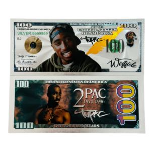 2026 2 Model Uang Kertas 2PAC Biggie Populer Berlapis Perak 24K untuk Koleksi - Product Image 1