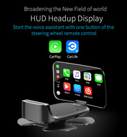Pantalla de visualización frontal (HUD) multifuncional para coche ABS - Navegación para coche, conexión inalámbrica CarPlay, sistema de control remoto