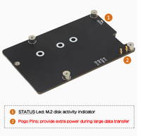 Carte d'extension pour Raspberry Pi 5 PCIe vers M 2 NVMe SSD X1002 Adaptateur haute vitesse 2242 2280 SSD avec dissipateur thermique pour PI5