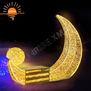 Decoración LED de <span class=keywords><strong>Luna</strong></span> y Estrella para Ramadán, para Exteriores, Espacios Públicos, Festivales, Exhibición Personalizada, Luz Decorativa de Grado Comercial para Centros Comerciales y Parques - Product Image 2