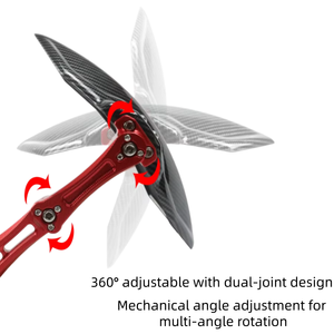 Garde-boue arrière universel pour moto et vélo électrique RSP, protection contre les éclaboussures, <span class=keywords><strong>en</strong></span> alliage d'aluminium CNC et support <span class=keywords><strong>en</strong></span> plastique, aspect fibre de carbone - Product Image 4