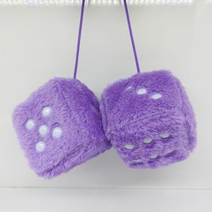 Chanceux 7.5cm cheveux longs estampage à chaud dés Super doux en peluche Cube pendentif rétroviseur suspendu écran voiture désodorisant PP coton - Product Image 4