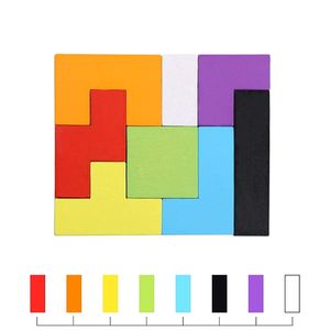 ISapromo Cadeaux Puzzle En Bois Jouet Bébé Montessori Cadeau Éducatif 3D Russe Blocs Jeu Puzzle Tangram Jigsaw Intelligence Jouet - Product Image 4