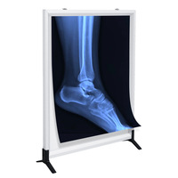 Véritable boîte à lumière LED ultra-mince pour visionneuse de films radiographiques argent et blanc, pour usage dentaire et orthopédique, simple ou double unité (Chine)