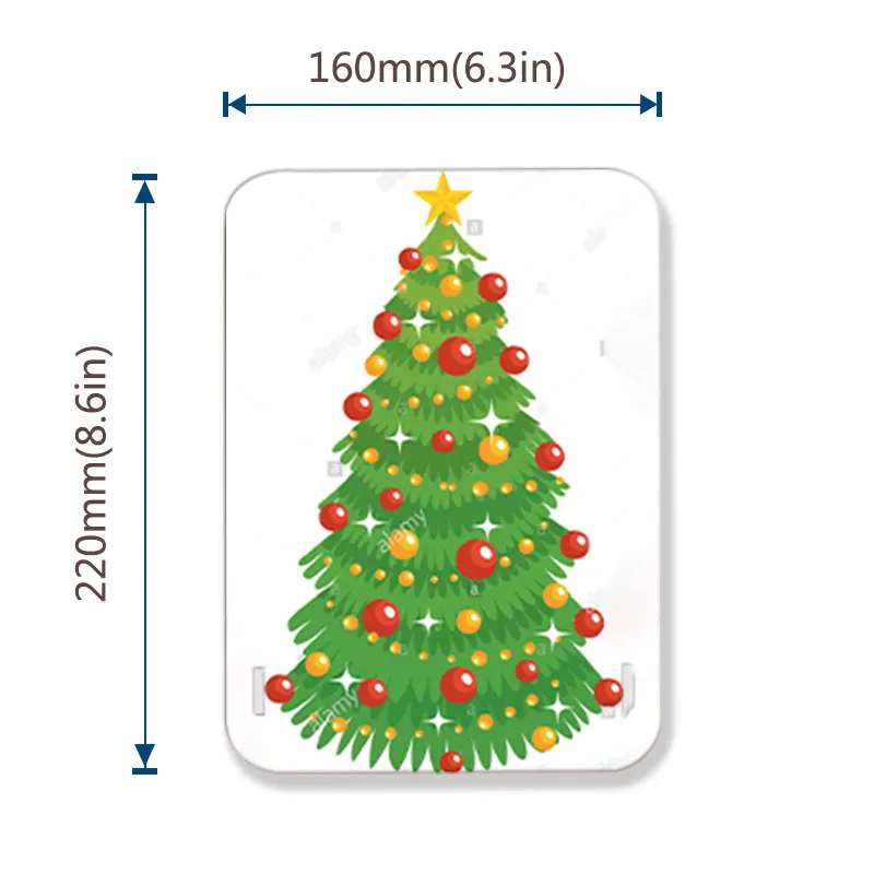 رائعة! تخصيص الفاخرة صندوق معدني من القصدير ل سانتا هدية الكريسماس شجرة شكل الشوكولاته التعبئة والتغليف الحاويات مع الجمال الفراولة