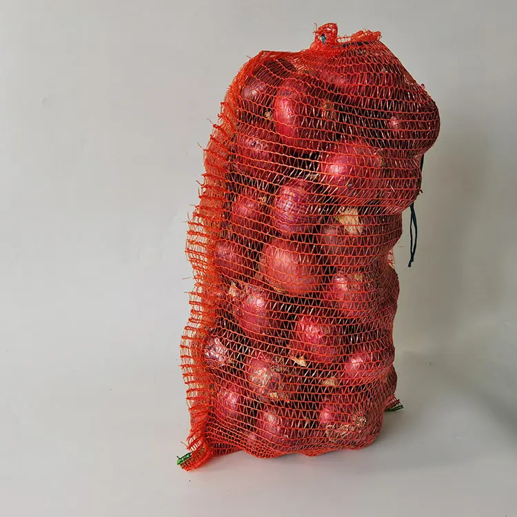 Özelleştirilmiş toptan file çanta 42x60 polonya plastik ağ soğan çanta için 50kg hdpe örgü çanta sebze ve meyve için
