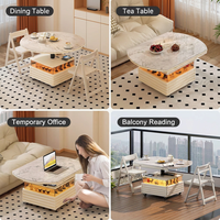 Base de table relevable de type presse