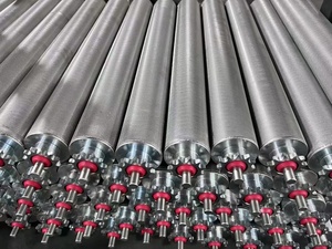 Đĩa đơn và đôi có thể điều chỉnh bánh tích lũy con lăn nhựa thép không gỉ ổ đĩa mạnh mẽ trống con lăn Ống băng tải con lăn - Product Image 4