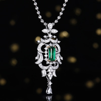 Liontin Batu Permata Halus Berlapis Emas 18K Solid Alami Kalung Mewah Perhiasan Ulang Tahun Pernikahan Kemurnian 100% Asal MZ