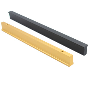 Poignée de porte invisible encastrée en aluminium, durable, en alliage d'aluminium doré, design à fente pour armoire, installation facile - Product Image 5