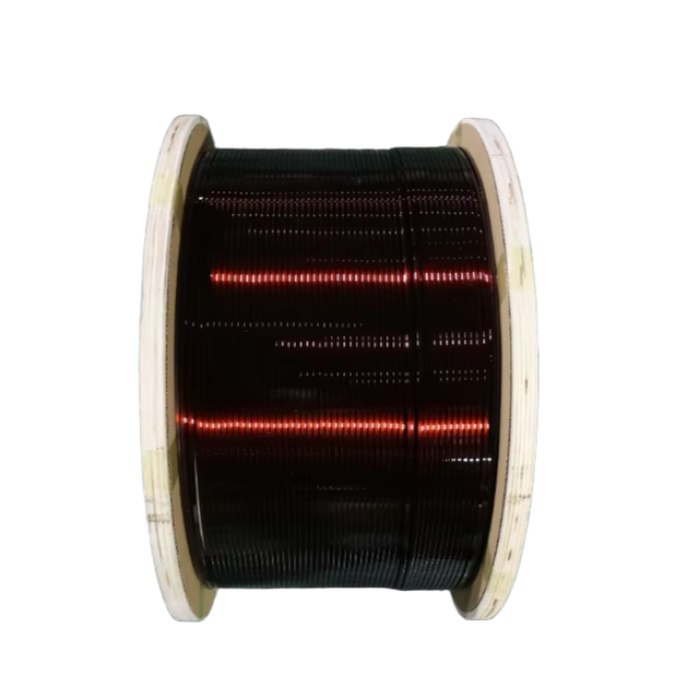 High Resistance Abrasion Ribbon Copper Wire Coil Rectangular Enamelled Winding Wire for Electric Motor Electrical Wires