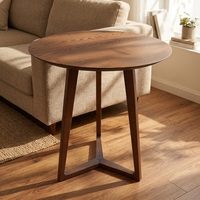 Table basse ronde en bois massif, démontable, durable, moderne et minimaliste, de taille personnalisée, pour pique-nique, camping et salon