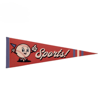 Drapeau fanion en feutre polyester pour événements d'entreprise, logo personnalisé, durable, imperméable, prix usine, pour réunions annuelles et décoration de conférences