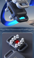 Masseur professionnel à fonction de thérapie thermique, pistolet à fascia intelligent à 8 têtes avec écran LCD pour la récupération musculaire du dos, de la taille et du corps entier