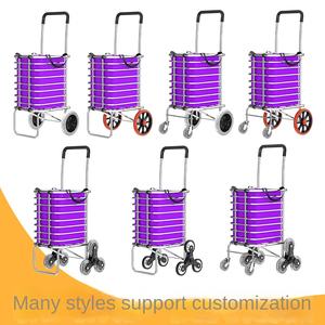 Carrito de Compras Plegable de Aleación de Aluminio con Cuatro Ruedas y Plataforma, con Remolque Pequeño <span class=keywords><strong>para</strong></span> Uso Doméstico - Product Image 4
