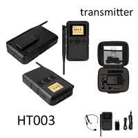 Transmitter Headset Silent Disco UHF 2500mah Dengan Bluetooth HT003 Transmitter Genggam dengan Layar LCD